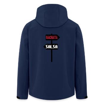 Bachata salsa signe - Veste softshell homme en polyester recyclé Stanley/Stella - marine - Dos - AI Model Male 185 light (185cm)