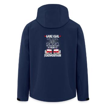 Kinder T-Shirt - Mein Papa ist Feuerwehrmann - Recycelte Männer Softshell-Jacke von Stanley/Stella - Navy - Hinten - AI Model Male 185 light (185cm)