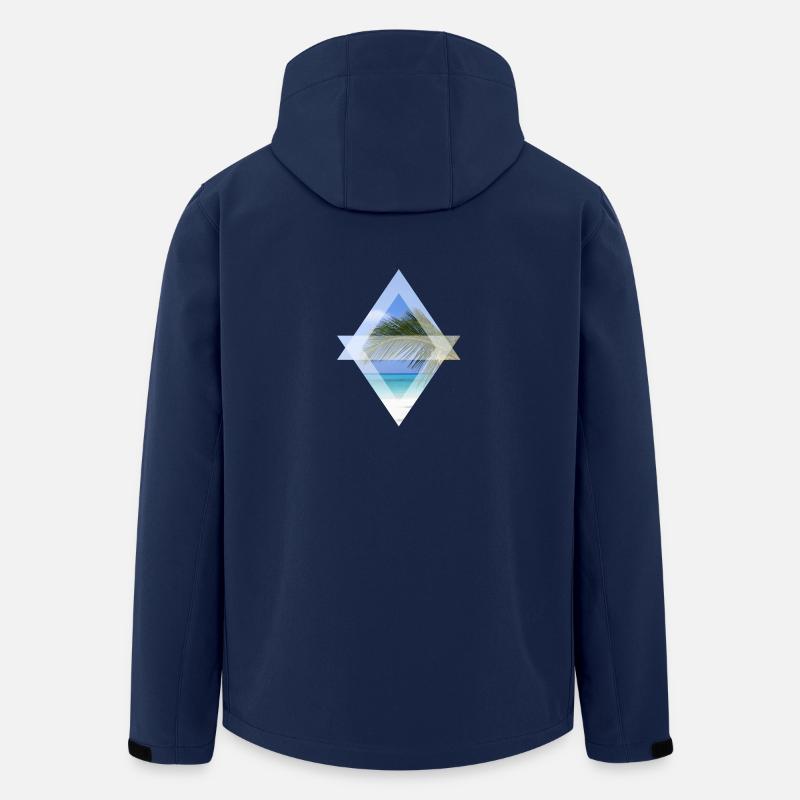 Palmenblatt - Recycelte Männer Softshell-Jacke von Stanley/Stella - Navy