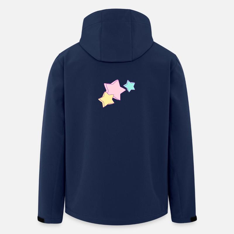 Sterne - Recycelte Männer Softshell-Jacke von Stanley/Stella - Navy