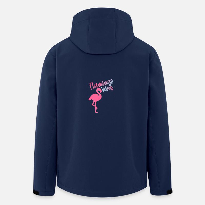 Flamingo Vibes - Men’s Recycled Softshell Jacket by Stanley/Stella - navy