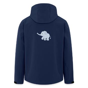 elef84 - Recycelte Männer Softshell-Jacke von Stanley/Stella - Navy - Hinten - AI Model Male 185 light (185cm)