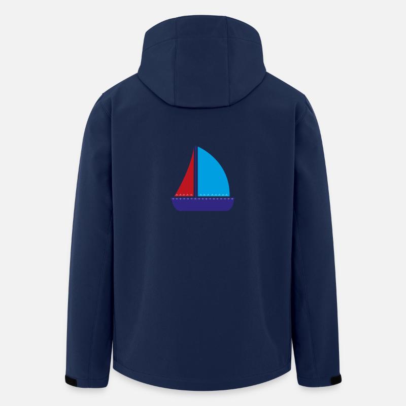 Segelboot - Recycelte Männer Softshell-Jacke von Stanley/Stella - Navy