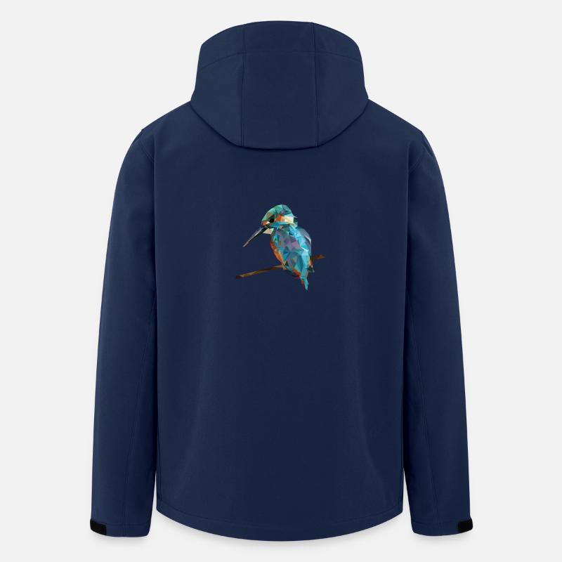 Vogel Dreiecke - Recycelte Männer Softshell-Jacke von Stanley/Stella - Navy