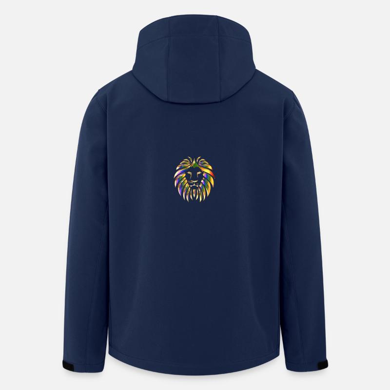 Stylisches Design in Löwen Motiv - Recycelte Männer Softshell-Jacke von Stanley/Stella - Navy