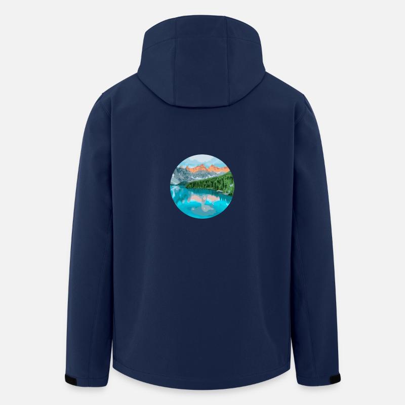 Berge und See - Recycelte Männer Softshell-Jacke von Stanley/Stella - Navy