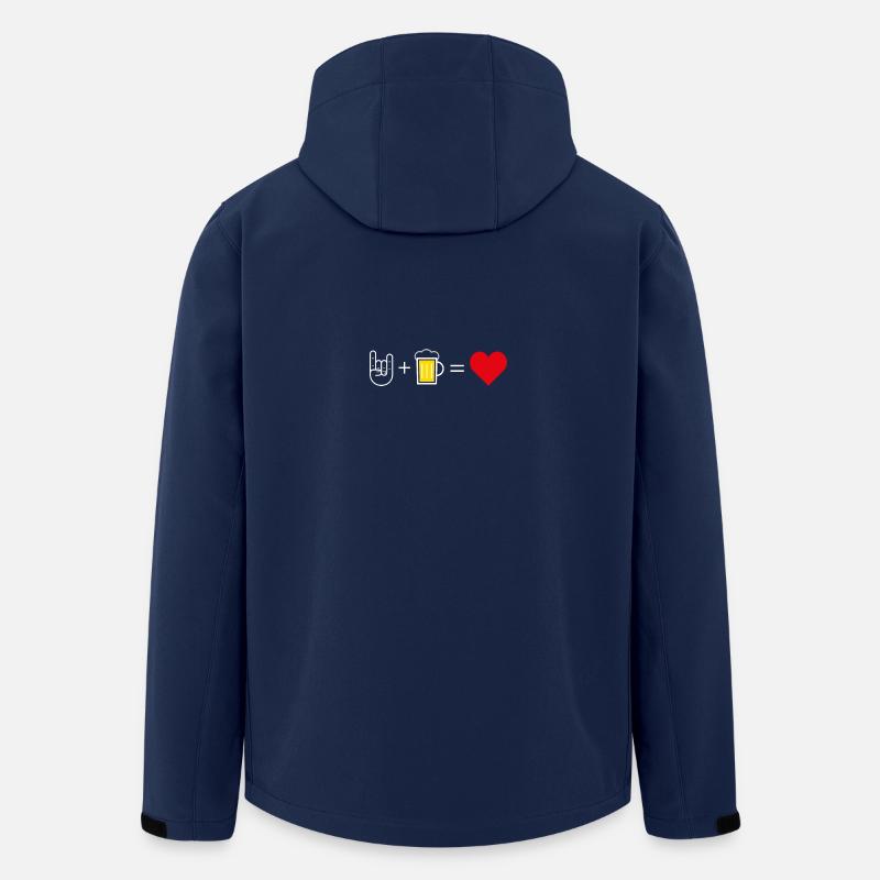 Rock+Bier=Liebe - Recycelte Männer Softshell-Jacke von Stanley/Stella - Navy