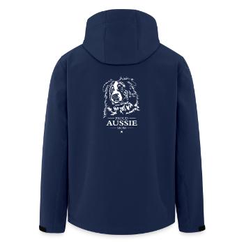 Maman Australienne Berger Chien Wilsigns - Veste softshell homme en polyester recyclé Stanley/Stella - marine - Dos - AI Model Male 185 light (185cm)