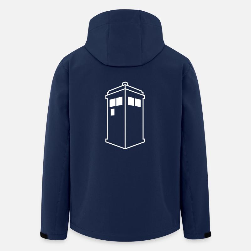 Tardis Docteur Who - Veste softshell homme en polyester recyclé Stanley/Stella - marine