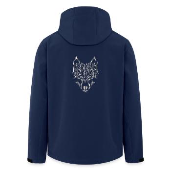 wolf wolfes wolves tribal81 - Recycelte Männer Softshell-Jacke von Stanley/Stella - Navy - Hinten - AI Model Male 185 light (185cm)