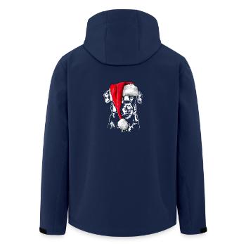 Santa BEAUCERON Christmas Dogs Wilsigns - Men’s Recycled Softshell Jacket by Stanley/Stella - navy - Back - AI Model Male 185 light (185cm)