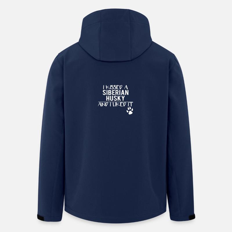 i embrassé un Husky de Sibérie - Veste softshell homme en polyester recyclé Stanley/Stella - marine