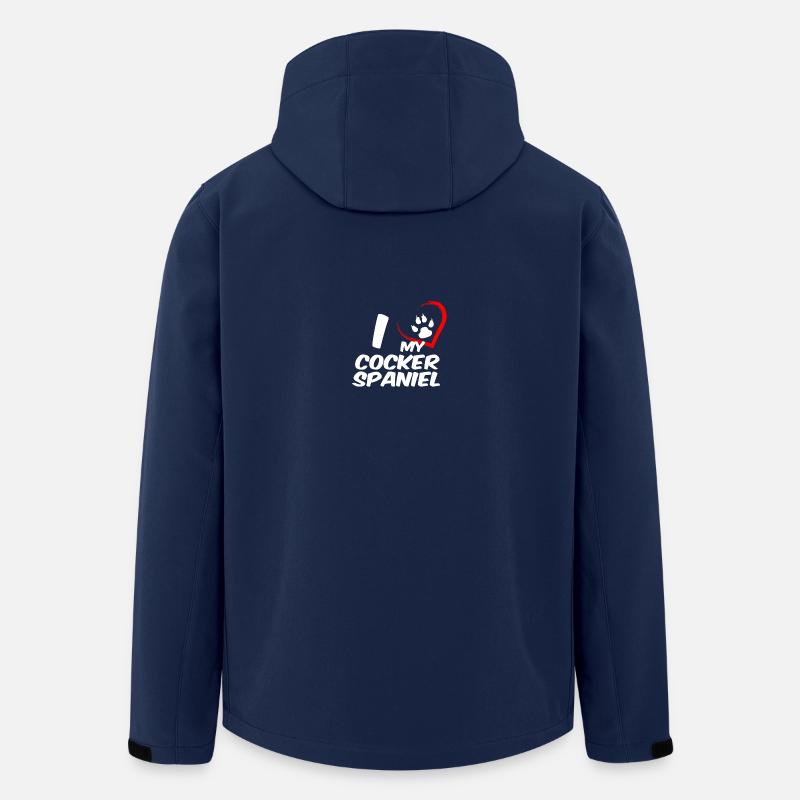 i love my cocker spaniel - Men’s Recycled Softshell Jacket by Stanley/Stella - navy