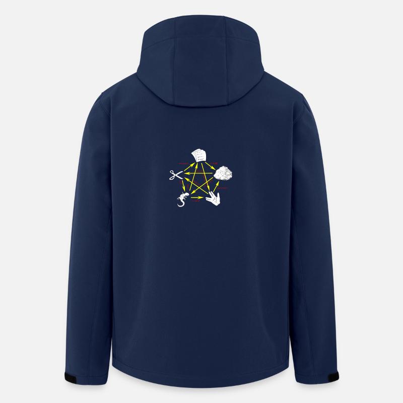 Schere Stein Papier Echse Spock - Recycelte Männer Softshell-Jacke von Stanley/Stella - Navy