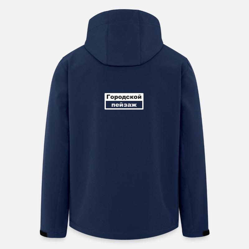 Stadtbild Typografie russisch - Recycelte Männer Softshell-Jacke von Stanley/Stella - Navy