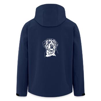 Grosser Schweizer Sennenhund Portrait Wilsigns - Recycelte Männer Softshell-Jacke von Stanley/Stella - Navy - Hinten - AI Model Male 185 light (185cm)