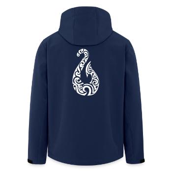 Mauis Haken - Recycelte Männer Softshell-Jacke von Stanley/Stella - Navy - Hinten - AI Model Male 185 light (185cm)