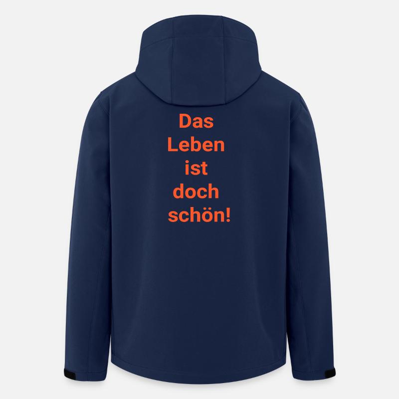 Das Leben ist doch schön! - Recycelte Männer Softshell-Jacke von Stanley/Stella - Navy