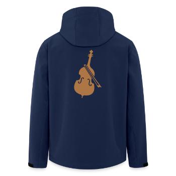 Kontrabass Bass Instrument - Recycelte Männer Softshell-Jacke von Stanley/Stella - Navy - Hinten - AI Model Male 185 light (185cm)