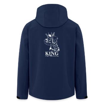 ALLEMAND WIREHAIR Roi de tout chien Wilsigns - Veste softshell homme en polyester recyclé Stanley/Stella - marine - Dos - AI Model Male 185 light (185cm)