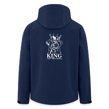 Labrador King of everything Labbi Dogs Wilsigns - Men’s Recycled Softshell Jacket by Stanley/Stella - navy - Back - AI Model Male 185 light (185cm)