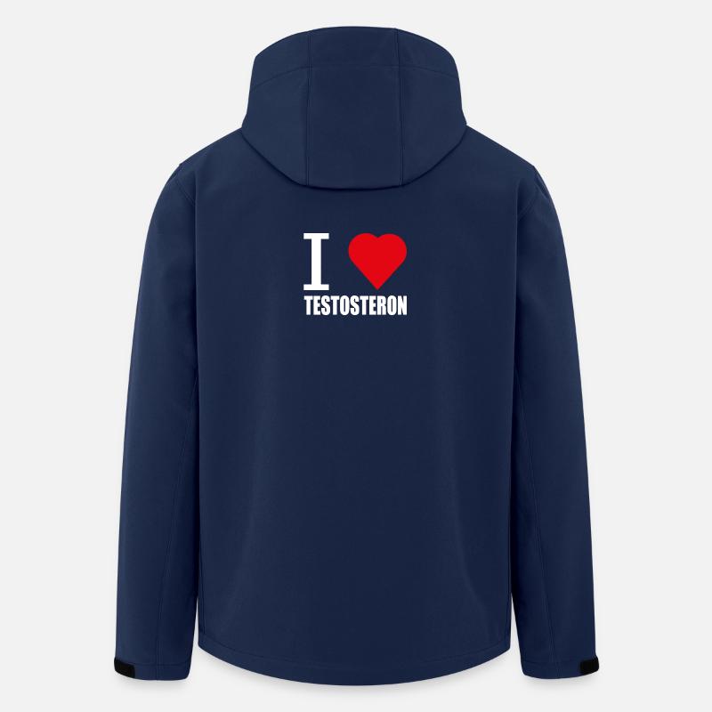 I LOVE TESTOSTERON WEISS - Recycelte Männer Softshell-Jacke von Stanley/Stella - Navy
