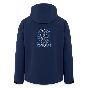 Bubbles001 - Recycelte Männer Softshell-Jacke von Stanley/Stella - Navy - Hinten - AI Model Male 185 light (185cm)