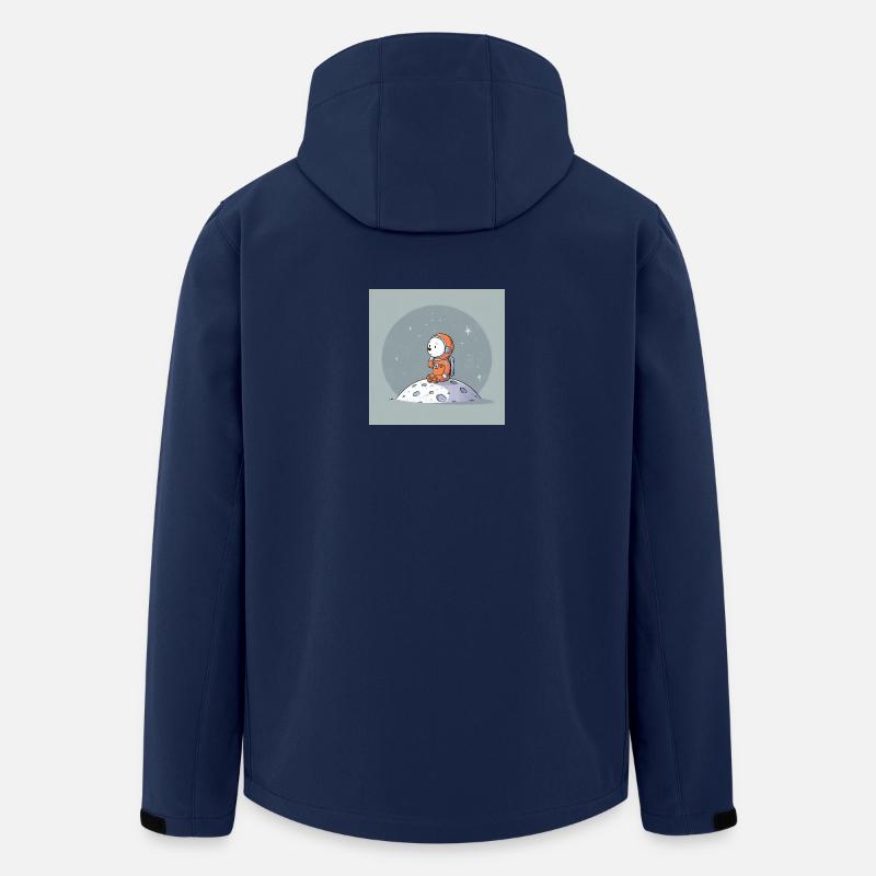Illustration d’astronaute snob de l’espace - Veste softshell homme en polyester recyclé Stanley/Stella - marine