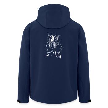 BRACCO ITALIANO Krone Hund Hunde Wilsigns - Recycelte Männer Softshell-Jacke von Stanley/Stella - Navy - Hinten - AI Model Male 185 light (185cm)