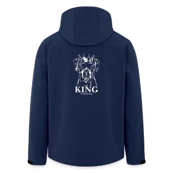 BOXER Roi Chien Dicton Chien Wilsigns - Veste softshell homme en polyester recyclé Stanley/Stella - marine - Dos - AI Model Male 185 light (185cm)