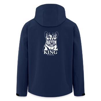 Französische Bulldogge King of everything Hunde - Recycelte Männer Softshell-Jacke von Stanley/Stella - Navy - Hinten - AI Model Male 185 light (185cm)