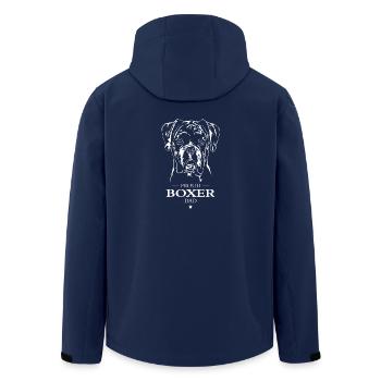 Boxer Dad Hund Hunde Hundesport Wilsigns - Recycelte Männer Softshell-Jacke von Stanley/Stella - Navy - Hinten - AI Model Male 185 light (185cm)