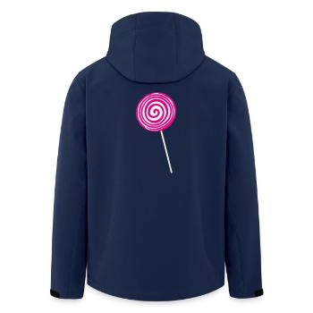 Lolli Lutscher Candy Süßigkeit Lolly Naschkatze - Recycelte Männer Softshell-Jacke von Stanley/Stella - Navy - Hinten - AI Model Male 185 light (185cm)
