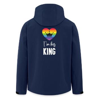Pride Month LGBT - Ich bin sein König - Recycelte Männer Softshell-Jacke von Stanley/Stella - Navy - Hinten - AI Model Male 185 light (185cm)