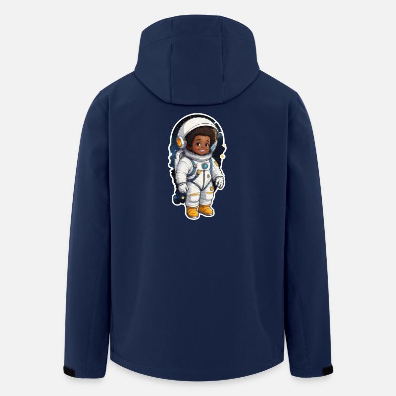 Kleiner Astronaut mit Lächeln - Recycelte Männer Softshell-Jacke von Stanley/Stella - Navy
