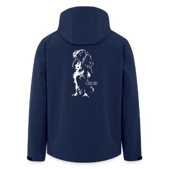 Cavalier King Charles Spaniel Hunde Hund Wilsigns - Recycelte Männer Softshell-Jacke von Stanley/Stella - Navy - Hinten - AI Model Male 185 light (185cm)