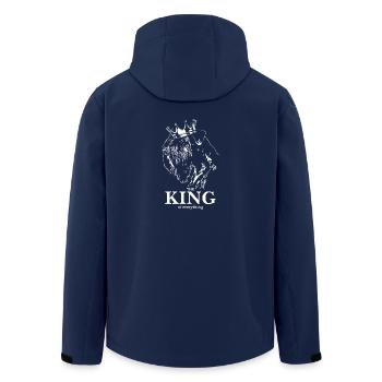 Riesenschnauzer King of everything Hunde Wilsigns - Recycelte Männer Softshell-Jacke von Stanley/Stella - Navy - Hinten - AI Model Male 185 light (185cm)