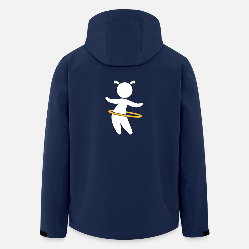Child Playing With Hoolahoop - Men’s Recycled Softshell Jacket by Stanley/Stella - navy