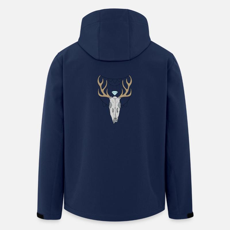 Hirschgeweih Schädel - Recycelte Männer Softshell-Jacke von Stanley/Stella - Navy