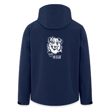 Australian Shepherd loved by an Aussie Wilsigns - Recycelte Männer Softshell-Jacke von Stanley/Stella - Navy - Hinten - AI Model Male 185 light (185cm)