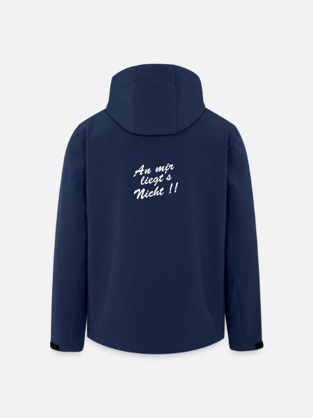 an mir liegt´s nicht (weiss) - Recycelte Männer Softshell-Jacke von Stanley/Stella - Navy