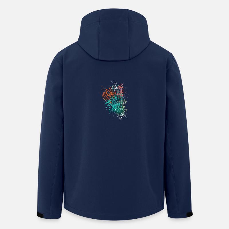 Splash Badminton shuttlecock - Recycelte Männer Softshell-Jacke von Stanley/Stella - Navy