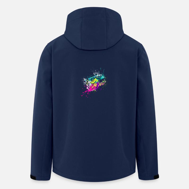 Splash art Dinosaur Ankylosaurus head - Recycelte Männer Softshell-Jacke von Stanley/Stella - Navy