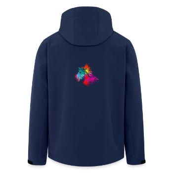 Colorful Splash Art Farm animaux Tête de cheval - Veste softshell homme en polyester recyclé Stanley/Stella - marine - Dos - AI Model Male 185 light (185cm)