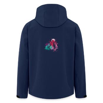 Colorful Splash Farm animals thanksgiving Turkey - Men’s Recycled Softshell Jacket by Stanley/Stella - navy - Back - AI Model Male 185 light (185cm)