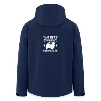 Le meilleur thérapeute est mon pékinois - Veste softshell homme en polyester recyclé Stanley/Stella - marine - Dos - AI Model Male 185 light (185cm)