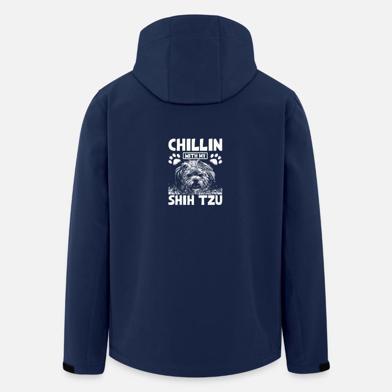 Détendez-vous avec mon Shih Tzu - Veste softshell homme en polyester recyclé Stanley/Stella - marine