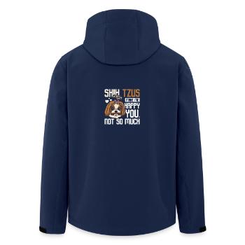 Shih tzus make me happy you not so much - Men’s Recycled Softshell Jacket by Stanley/Stella - navy - Back - AI Model Male 185 light (185cm)
