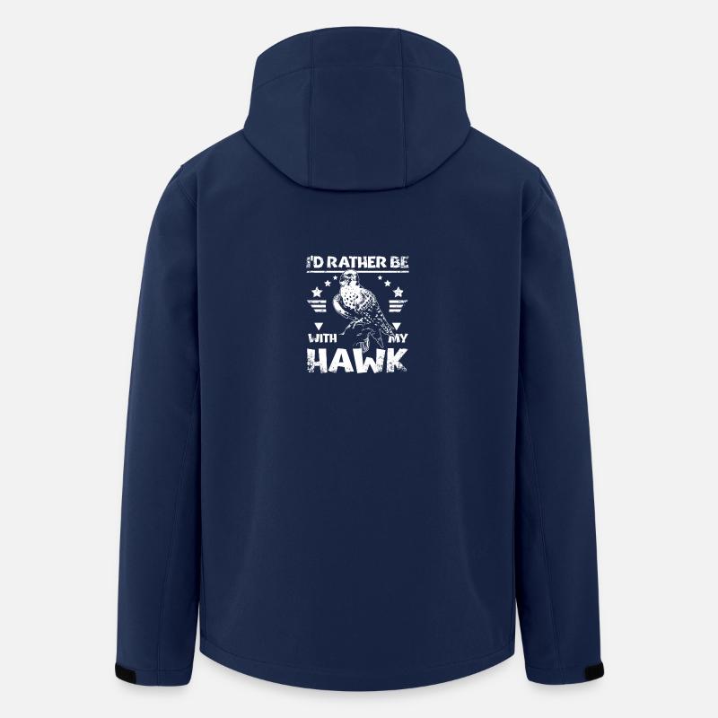 Falconer I'd rather be with my hawk - Recycelte Männer Softshell-Jacke von Stanley/Stella - Navy