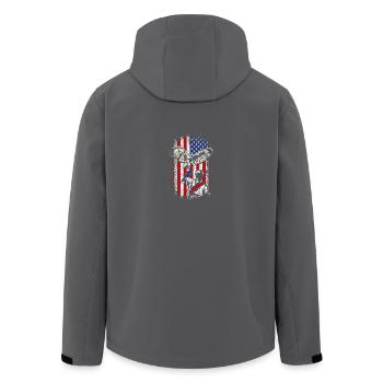 Usa american flag 4th of july falconer - Men’s Recycled Softshell Jacket by Stanley/Stella - anthracite - Back - AI Model Male 185 light (185cm)